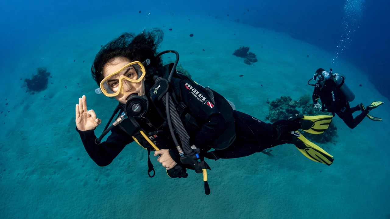 SSI diver giving an OK signal in the Red Sea