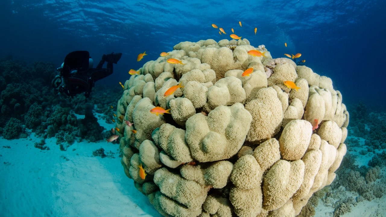 Hard coral mound on a local Sharm reef
